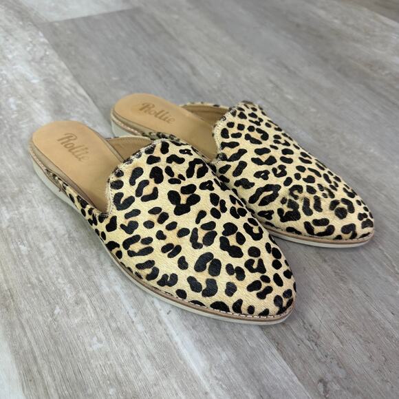 Rollie Madison Mules in Leopard Cheetah Animal Print Size 39 - Picture 1 of 7